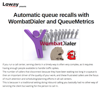 Automatic queue recalls with WombatDialer and QueueMetrics