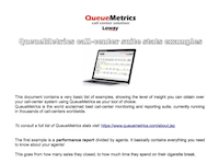 QueueMetrics stats examples