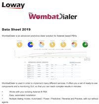 WombatDialer Data Sheet 2019